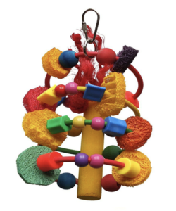 Adventure Bound Colour Beads & Rings Parrot Toy